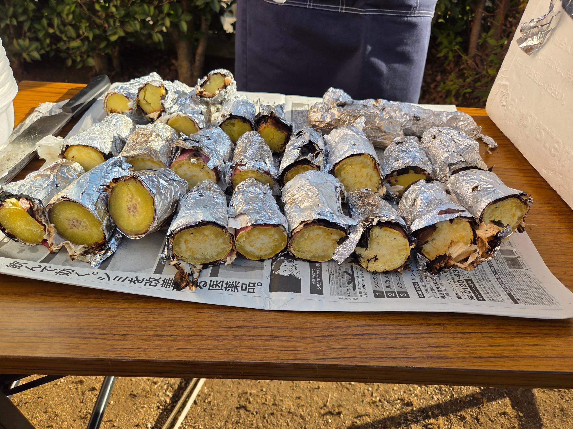 出来上がったやきいも