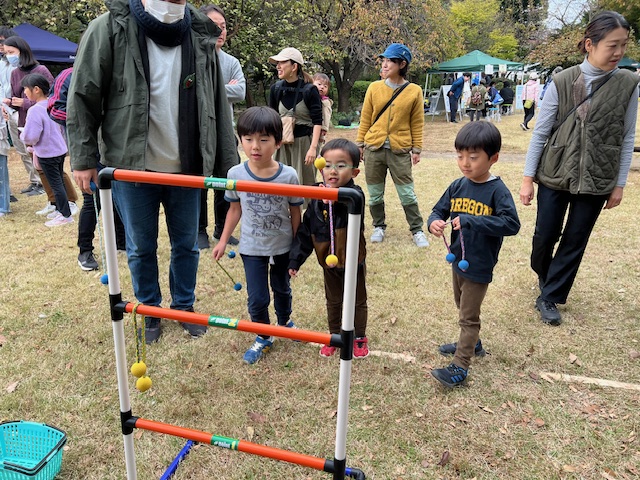 ラダーゲッターで遊ぶようす
