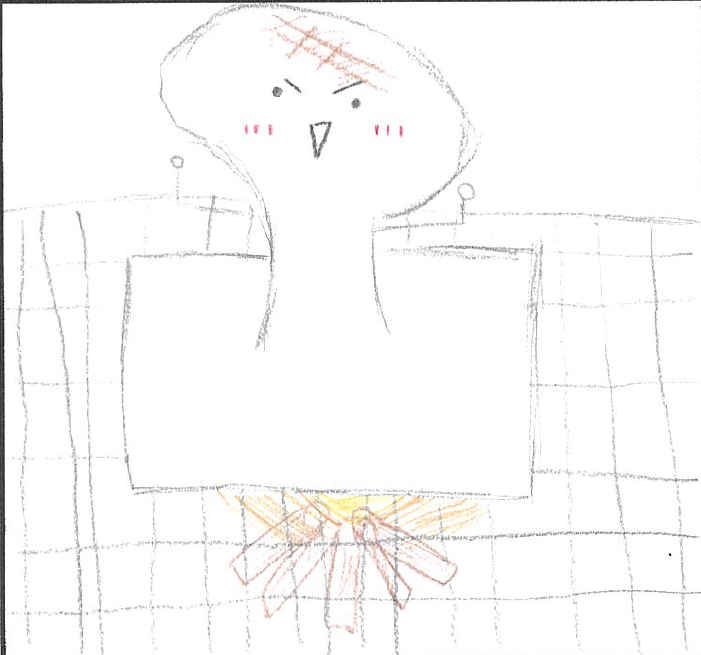 ガッツポーズをするお餅のイラスト