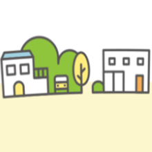 町のイラスト