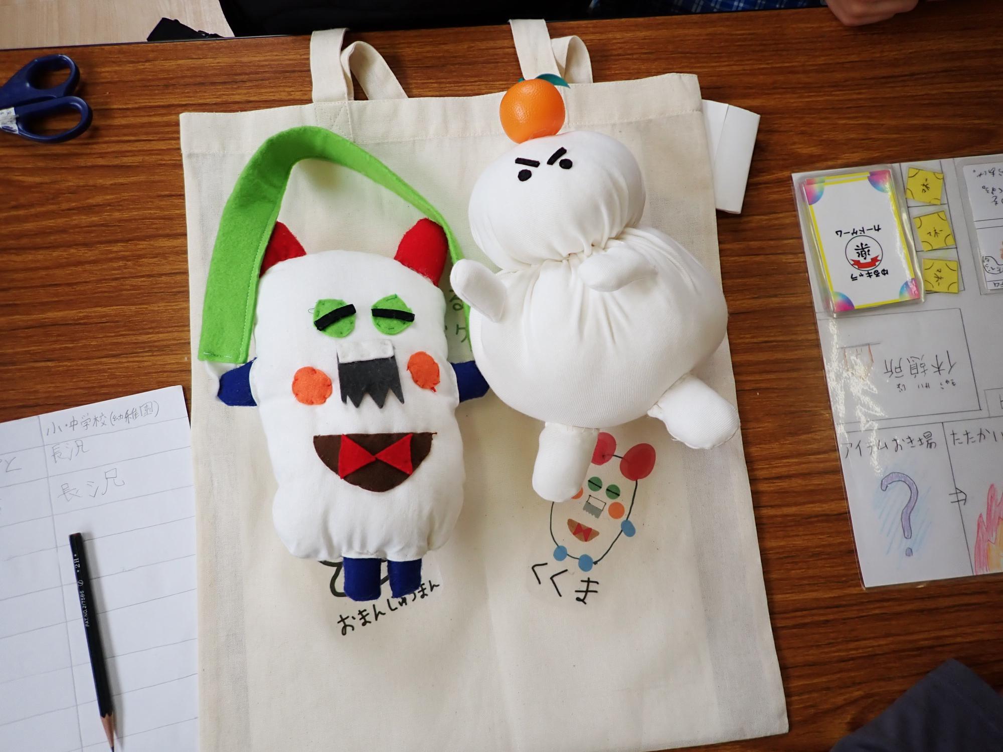 ゆるキャラの手作りマスコットたち