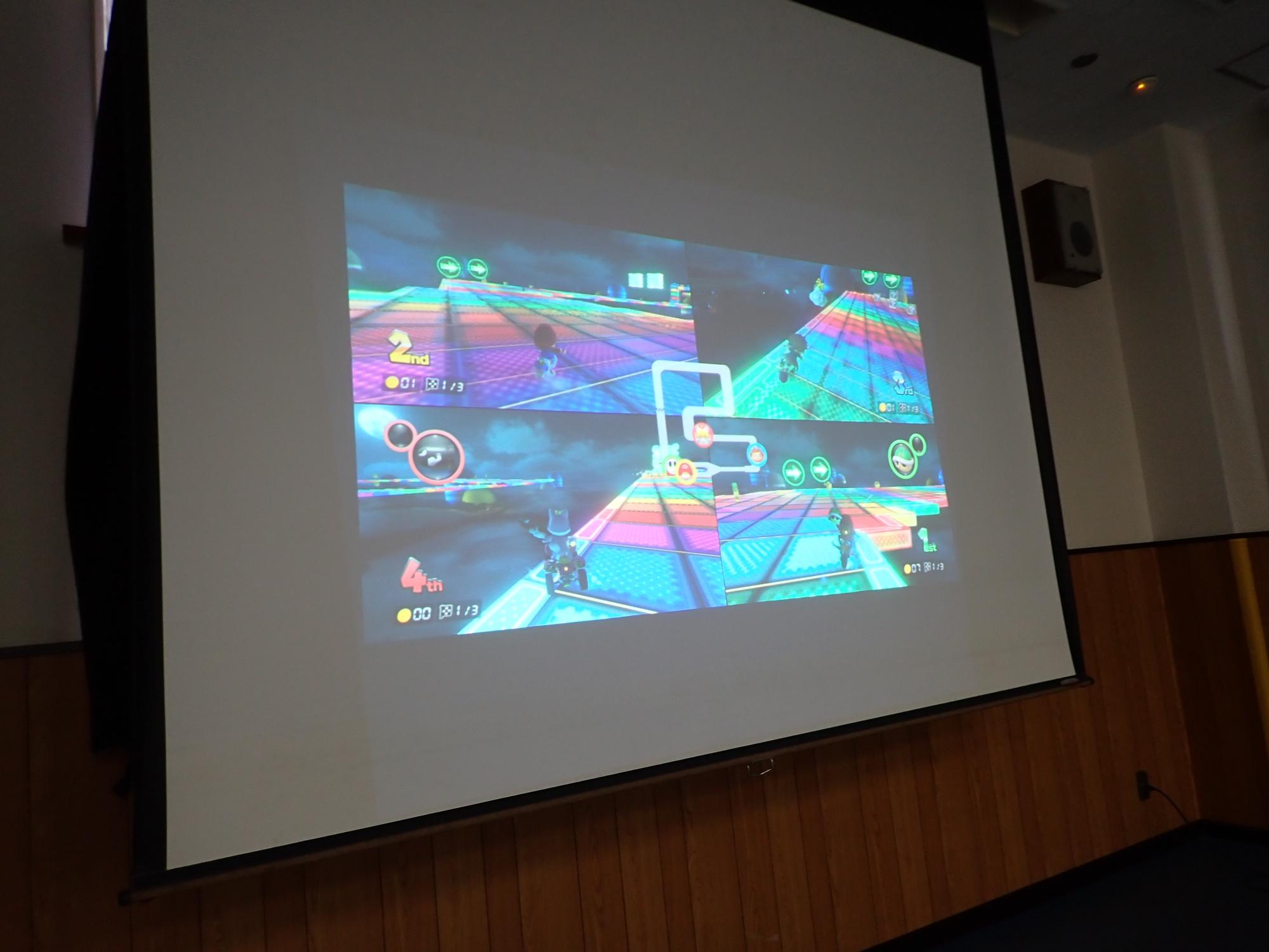 参加者が実際にプレイしているゲーム画面の写真