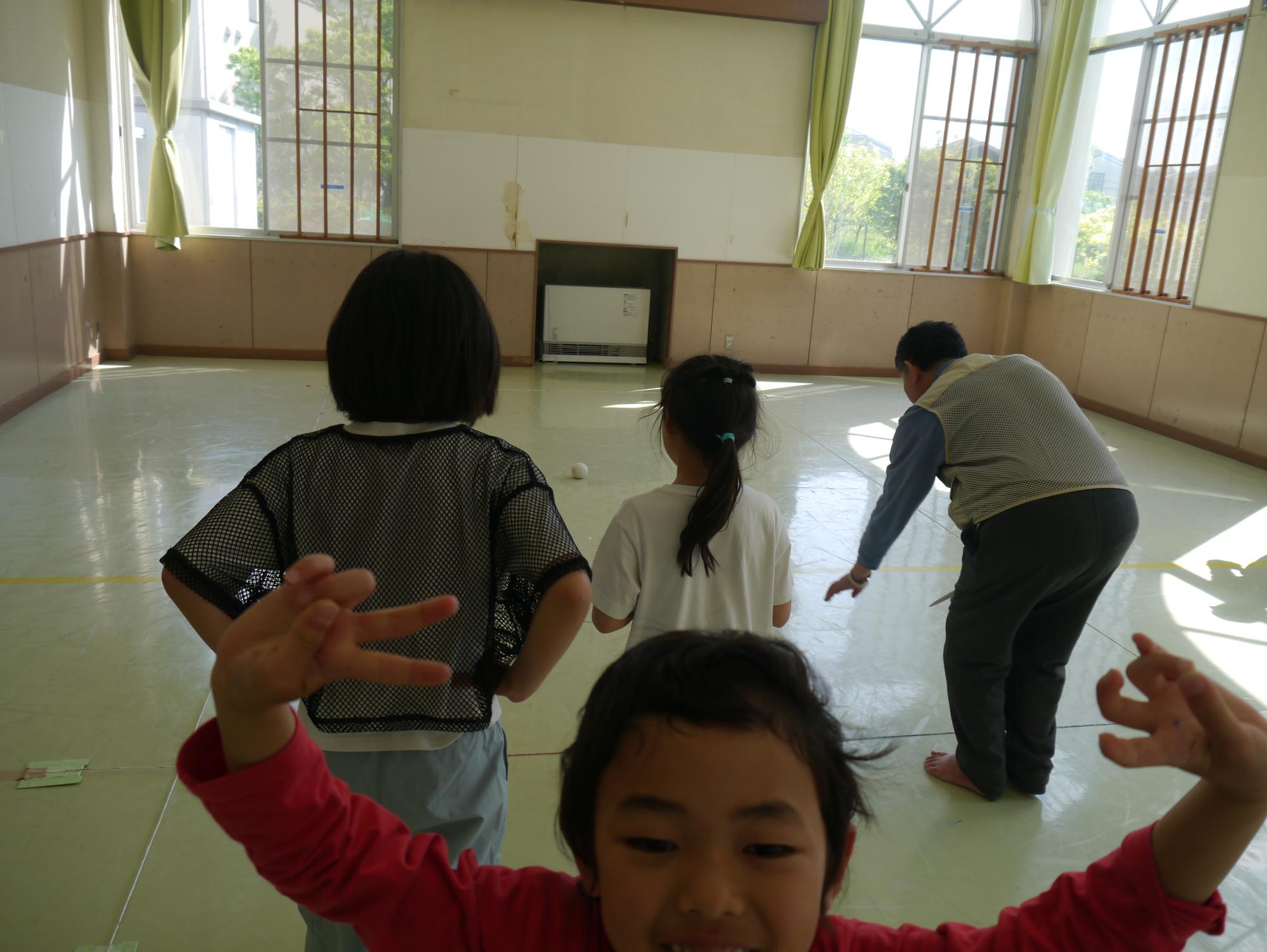 ボッチャの試合中の様子