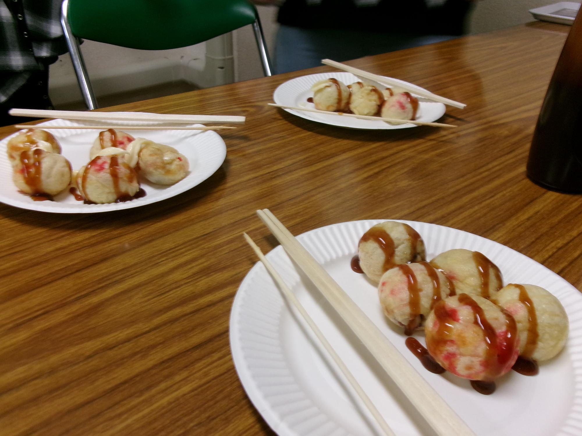 完成したたこ焼きの写真