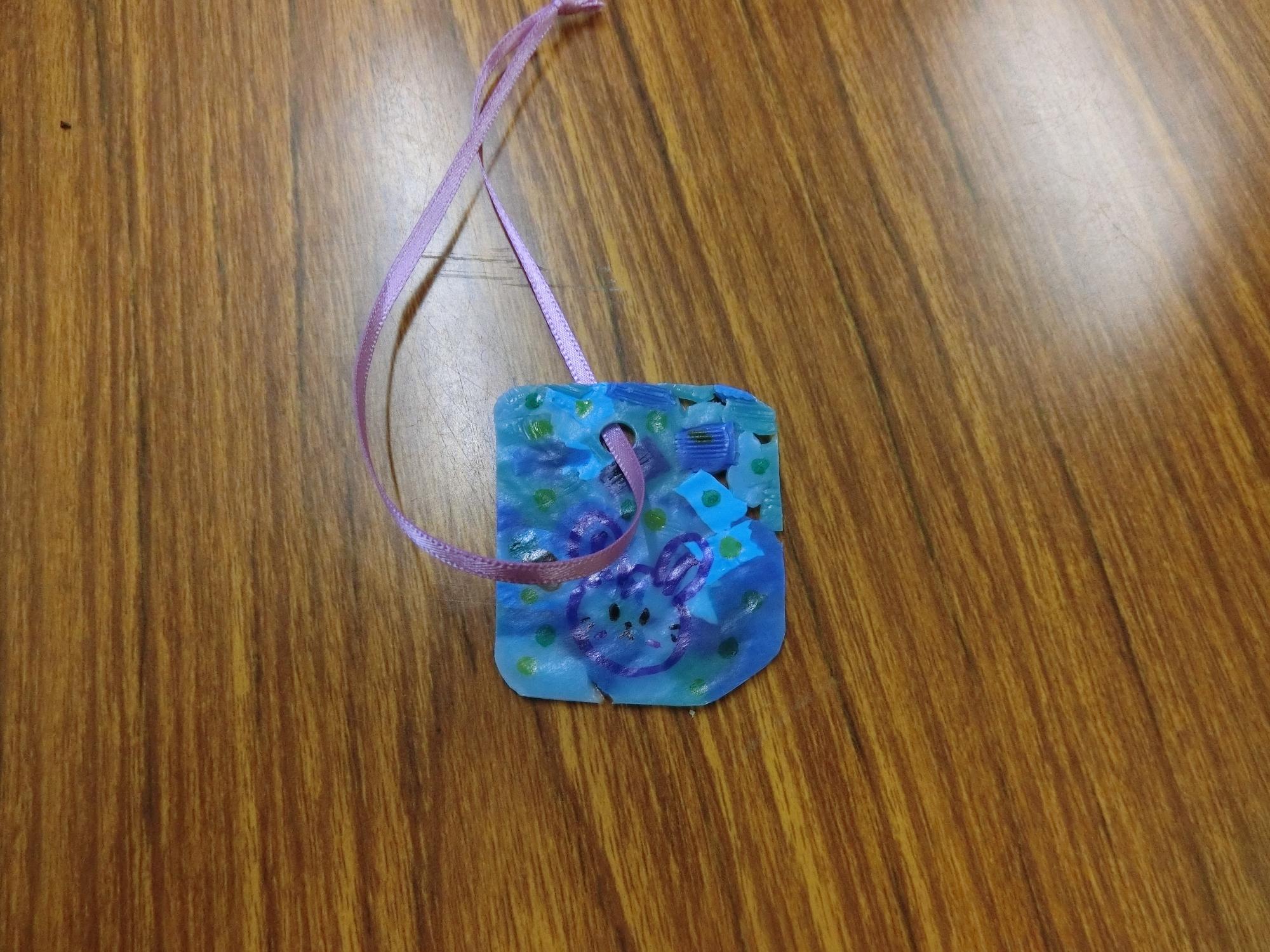 うさぎの絵が描いてあるキーホルダー