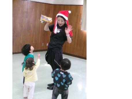 先生と話をしている様子