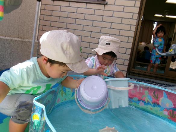 水遊びの様子