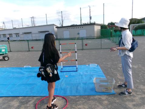 ラダーゲッターをしている様子