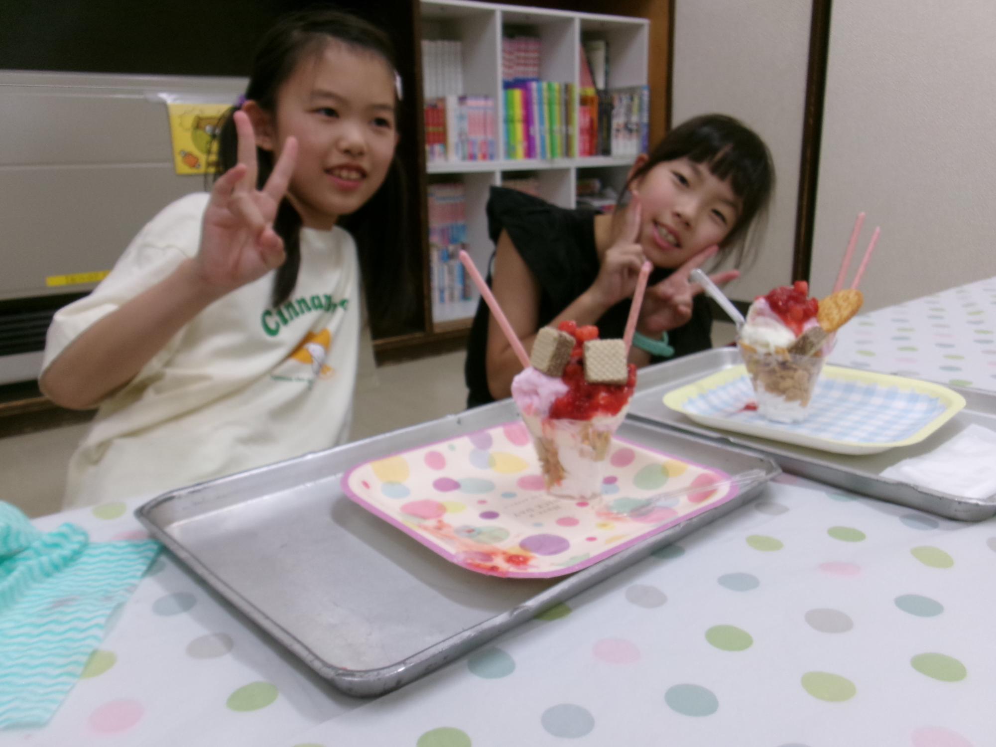 あさお食堂に参加した小学生の写真