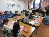 書き方教室に参加している様子