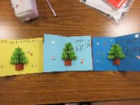 完成したクリスマスカード