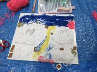 風神雷神の絵が完成した写真