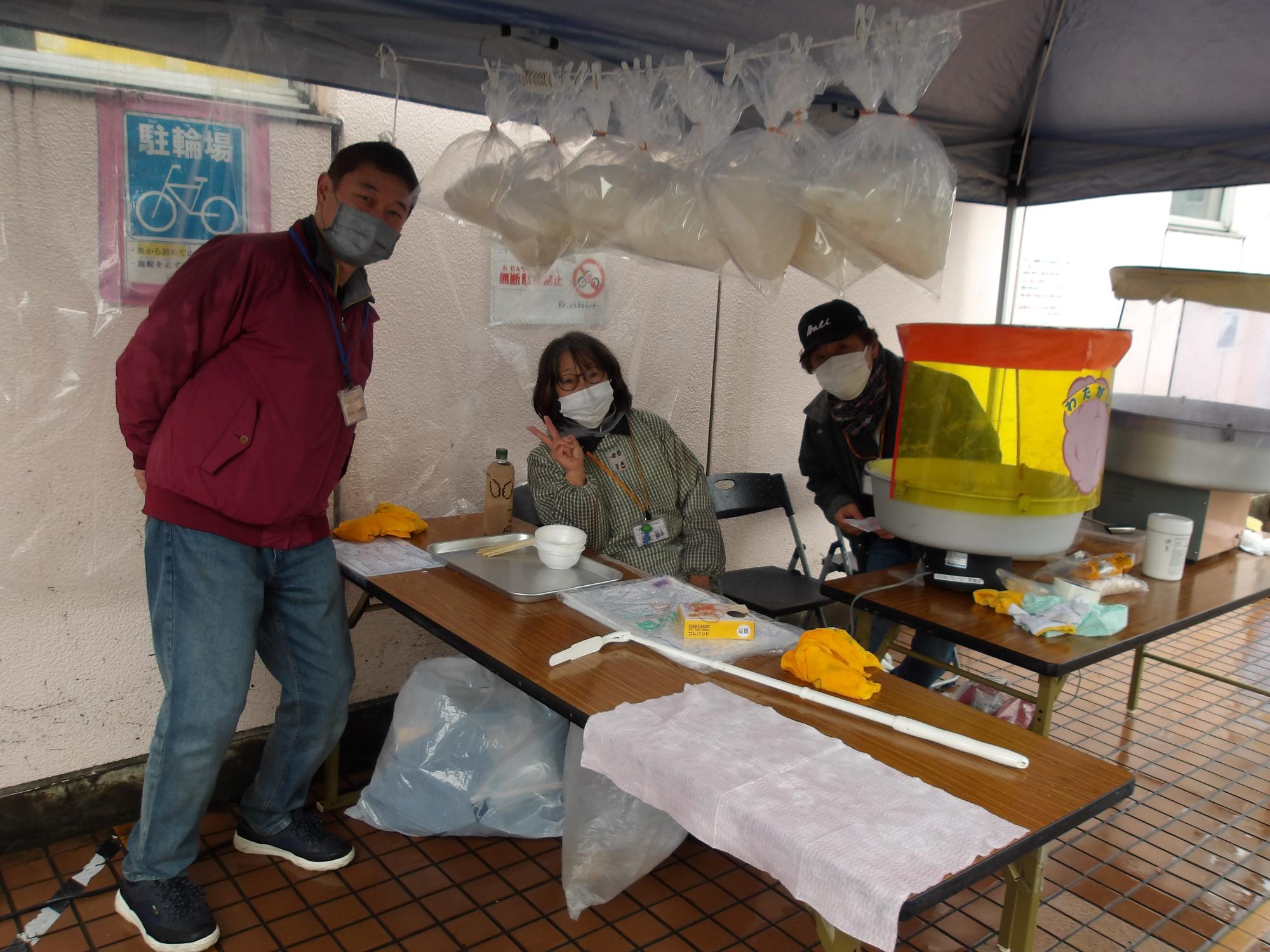 わたがしブースの様子