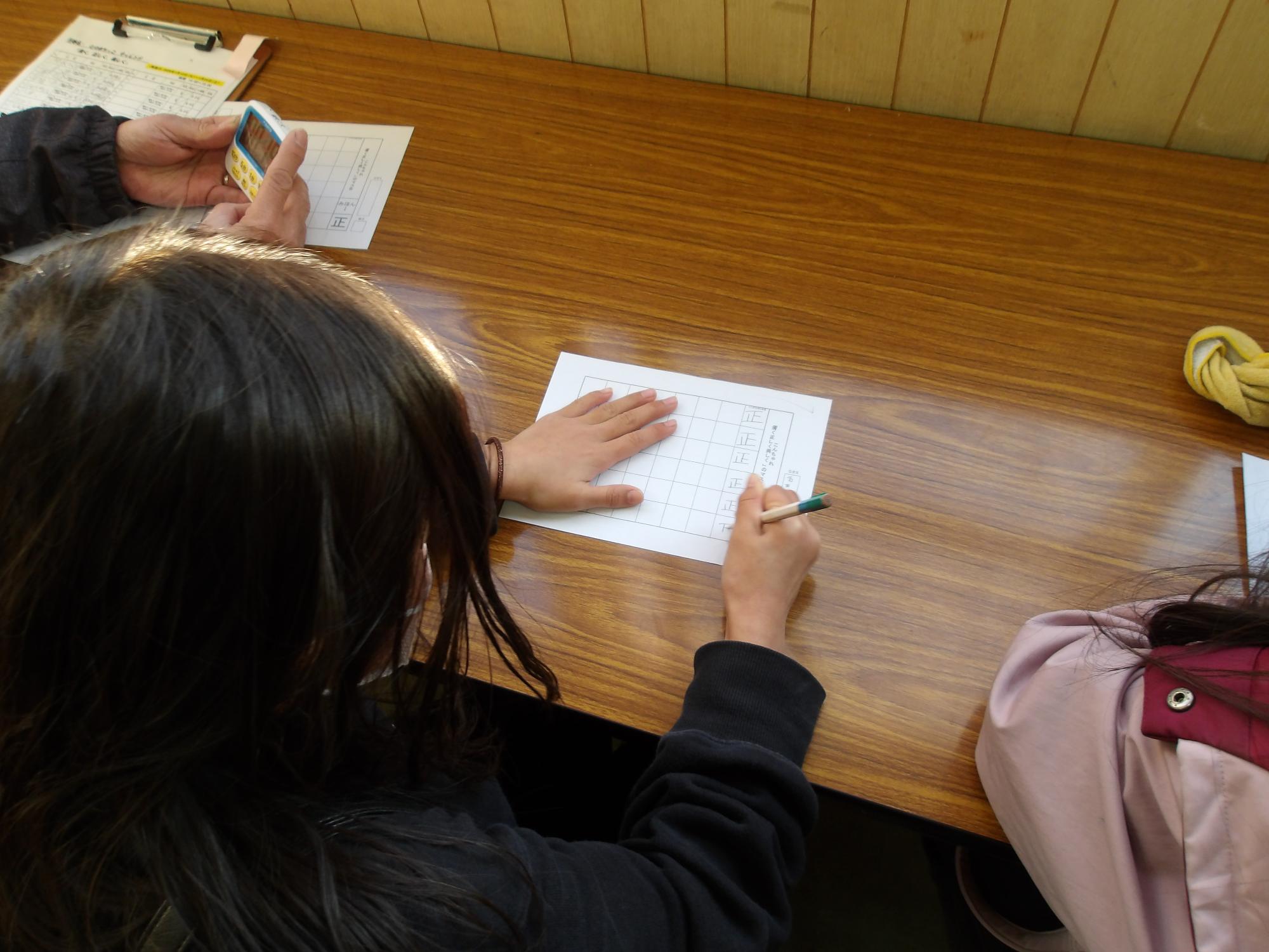 こんちゃれをしている様子