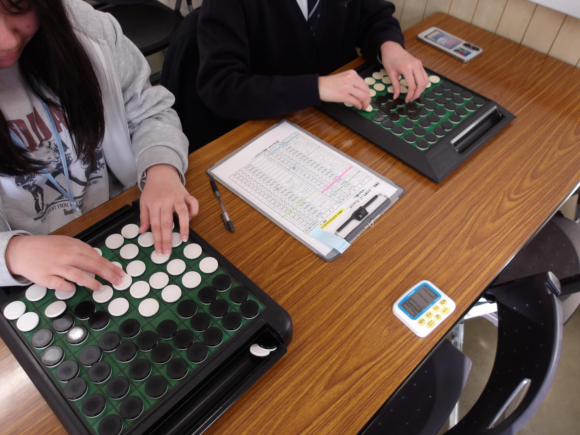 こんちゃれをしている様子