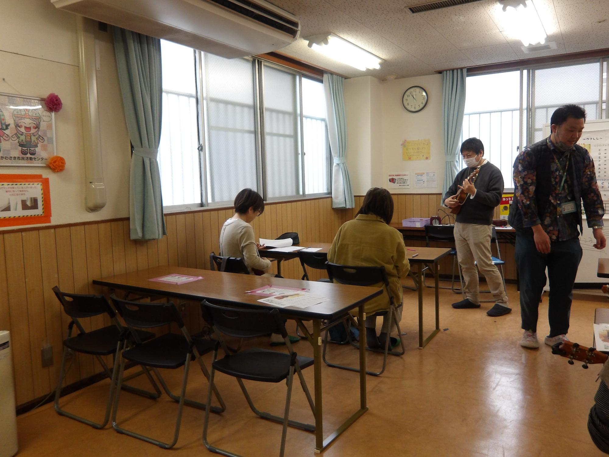 練習をしている様子の写真