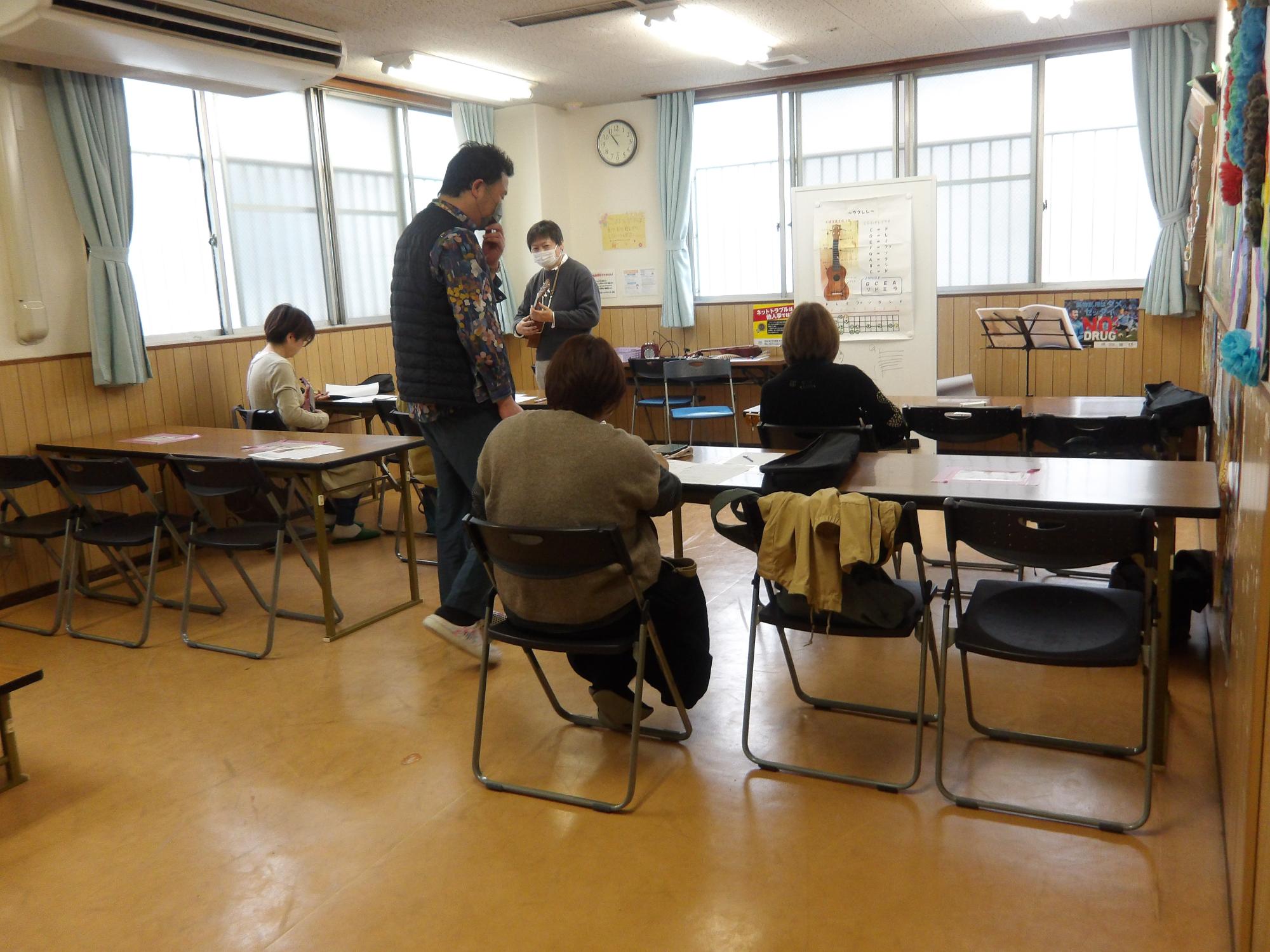 練習をしている様子の写真