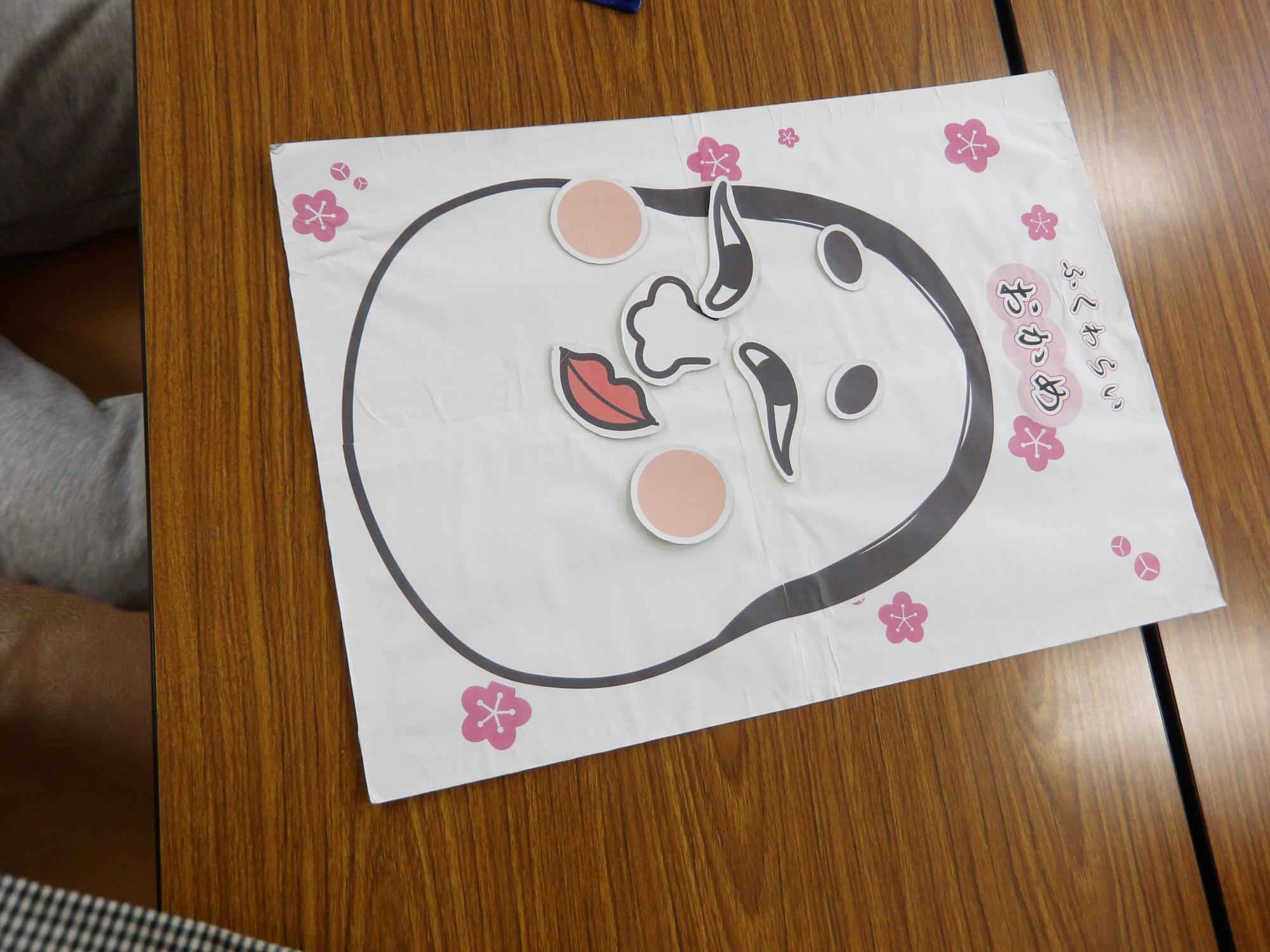 完成した福笑いの写真