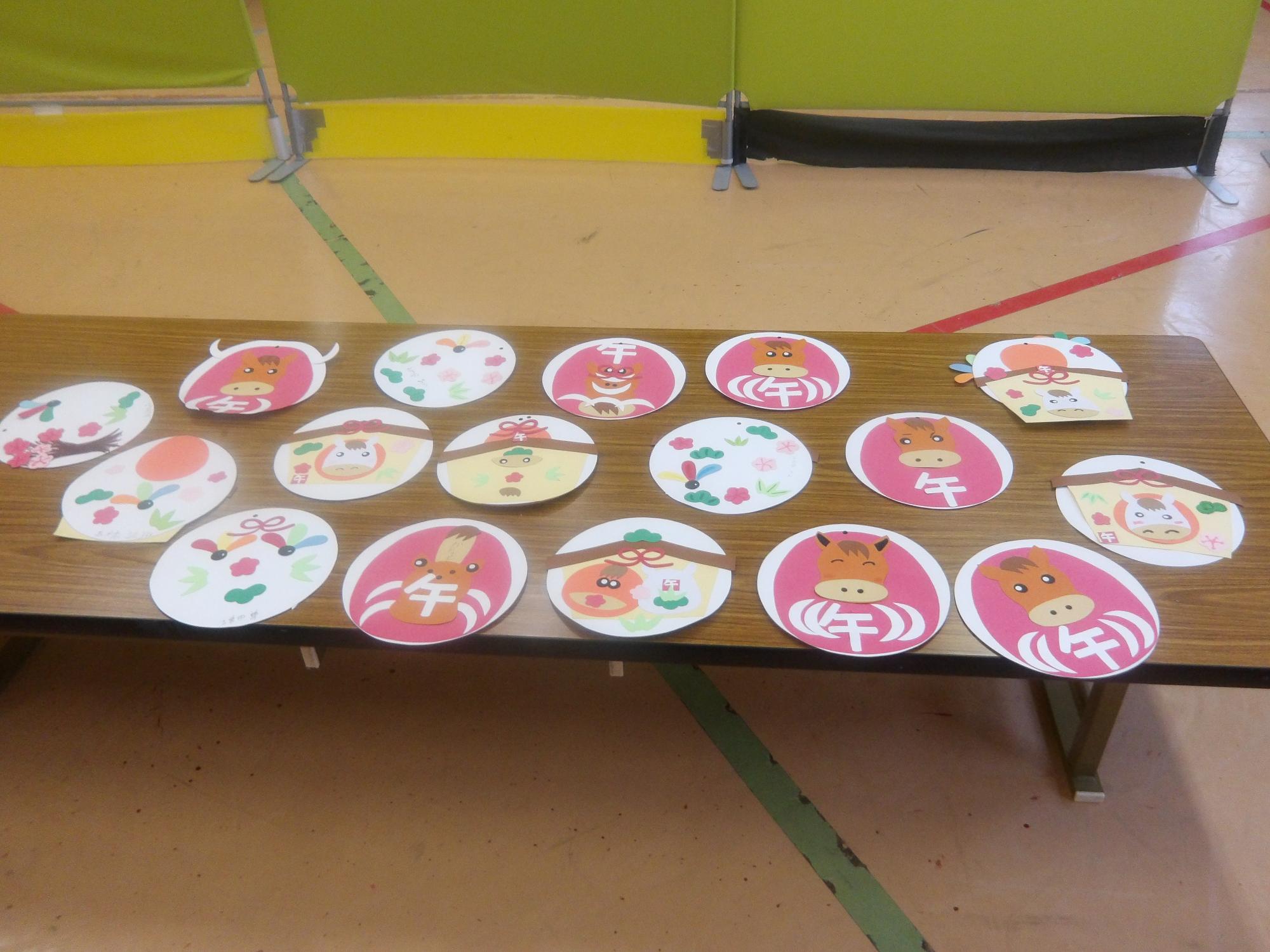 完成した壁面飾りの写真