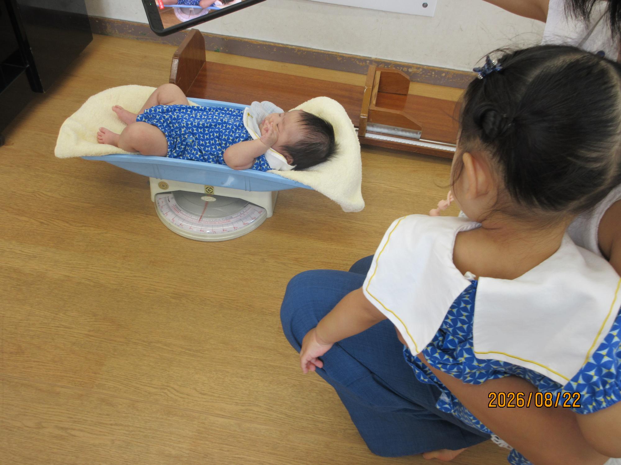 乳幼児さんが測定を