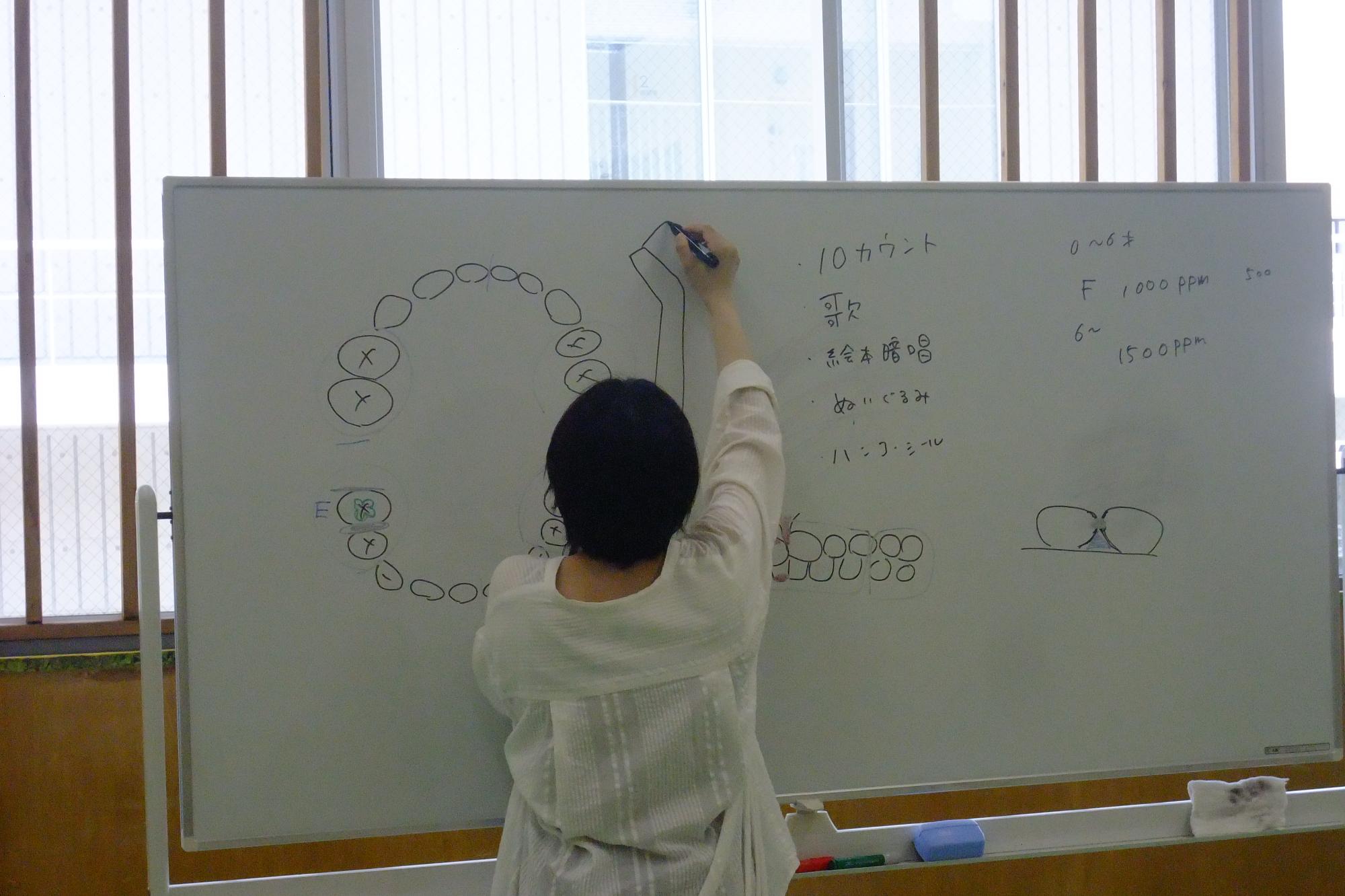 歯の説明の様子