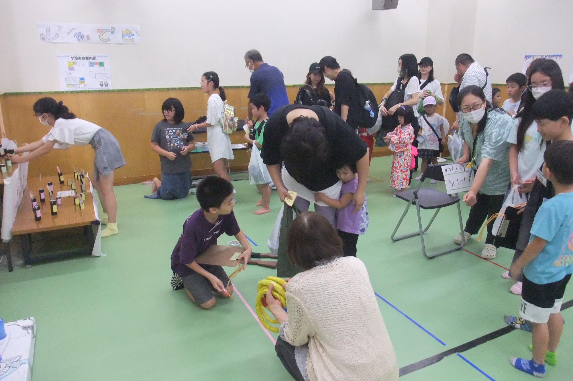 わなげと射的の様子