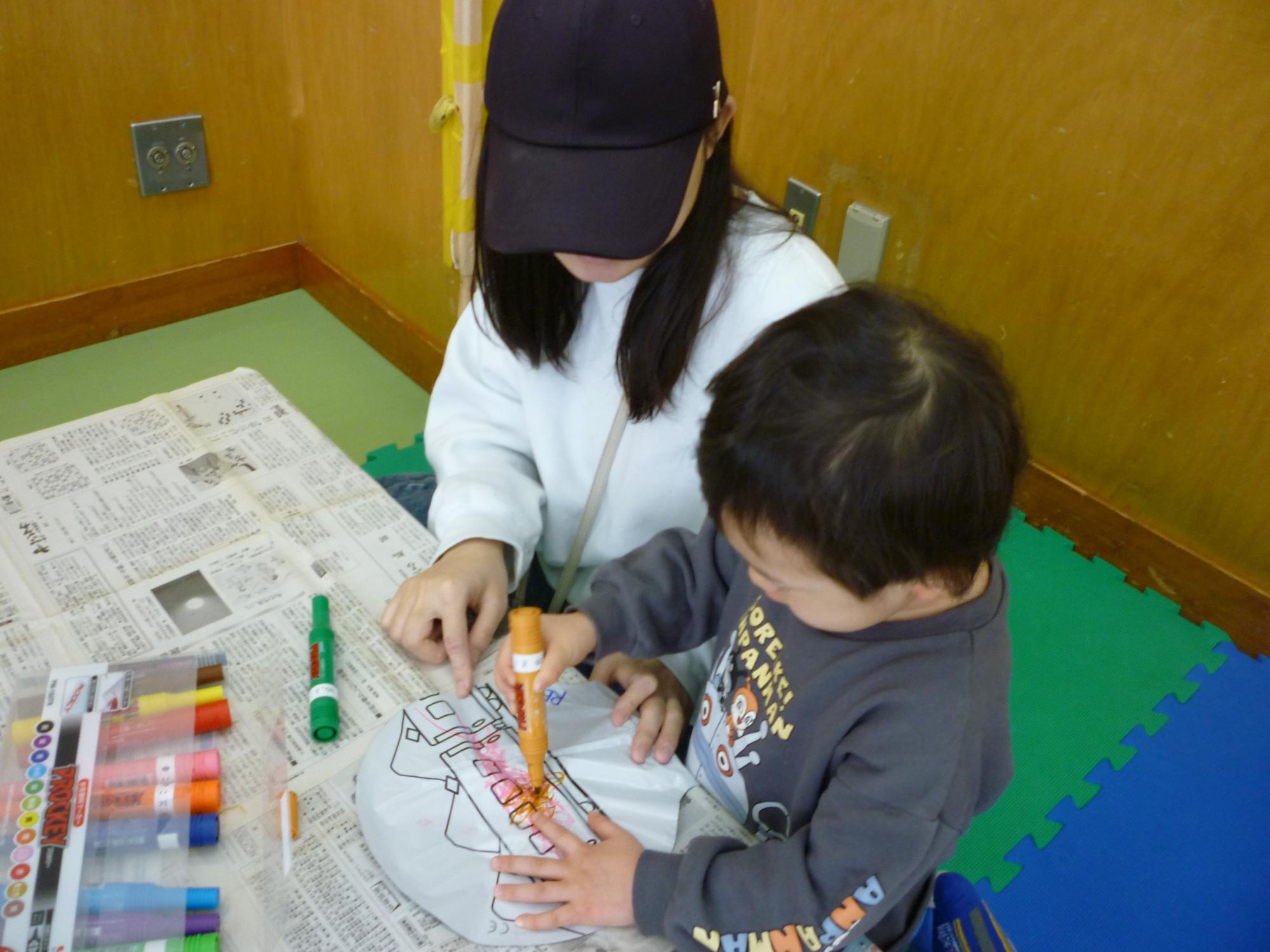 お絵かきバルーン様子