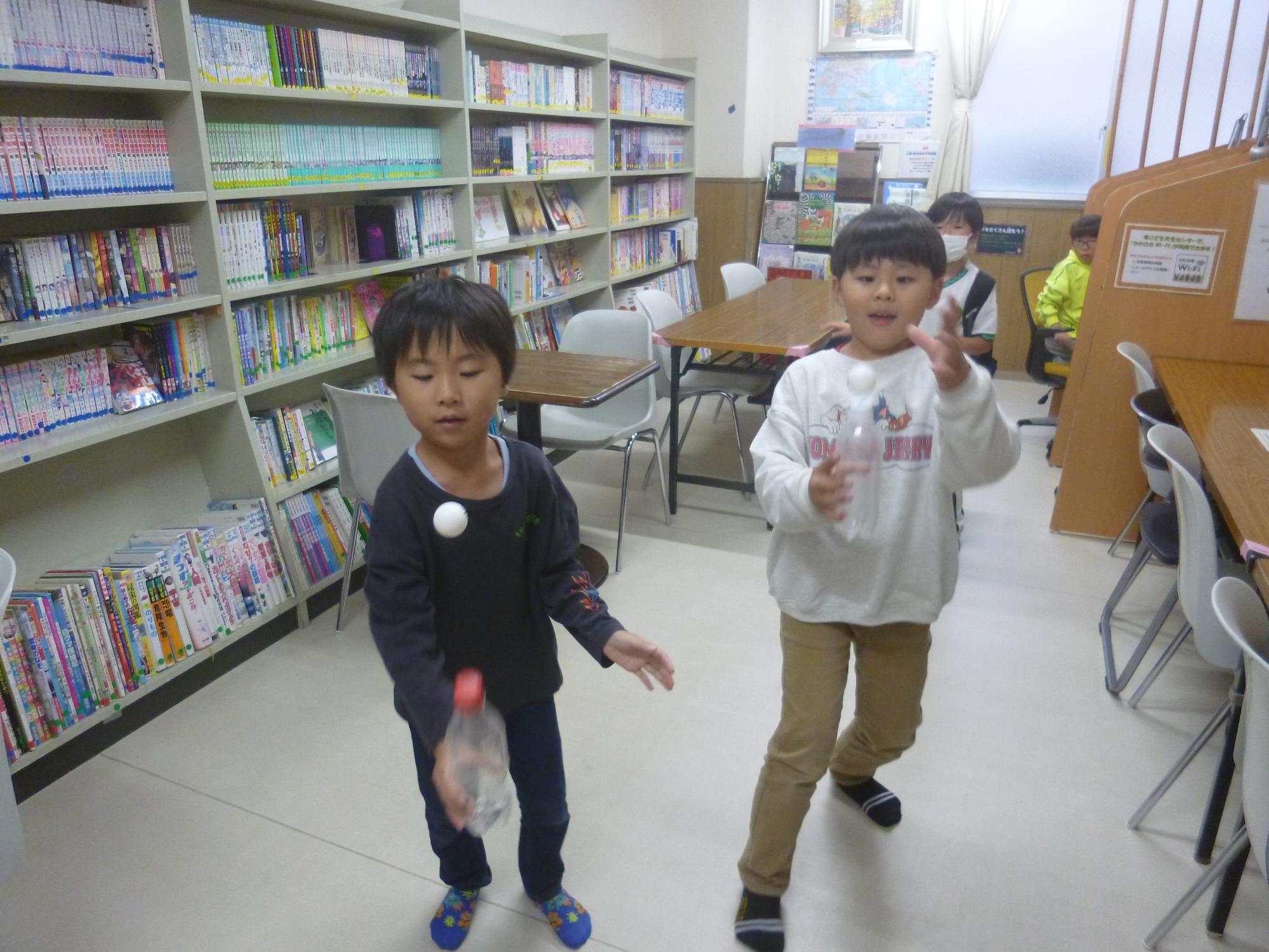 こんちゃれチャレンジしている様子