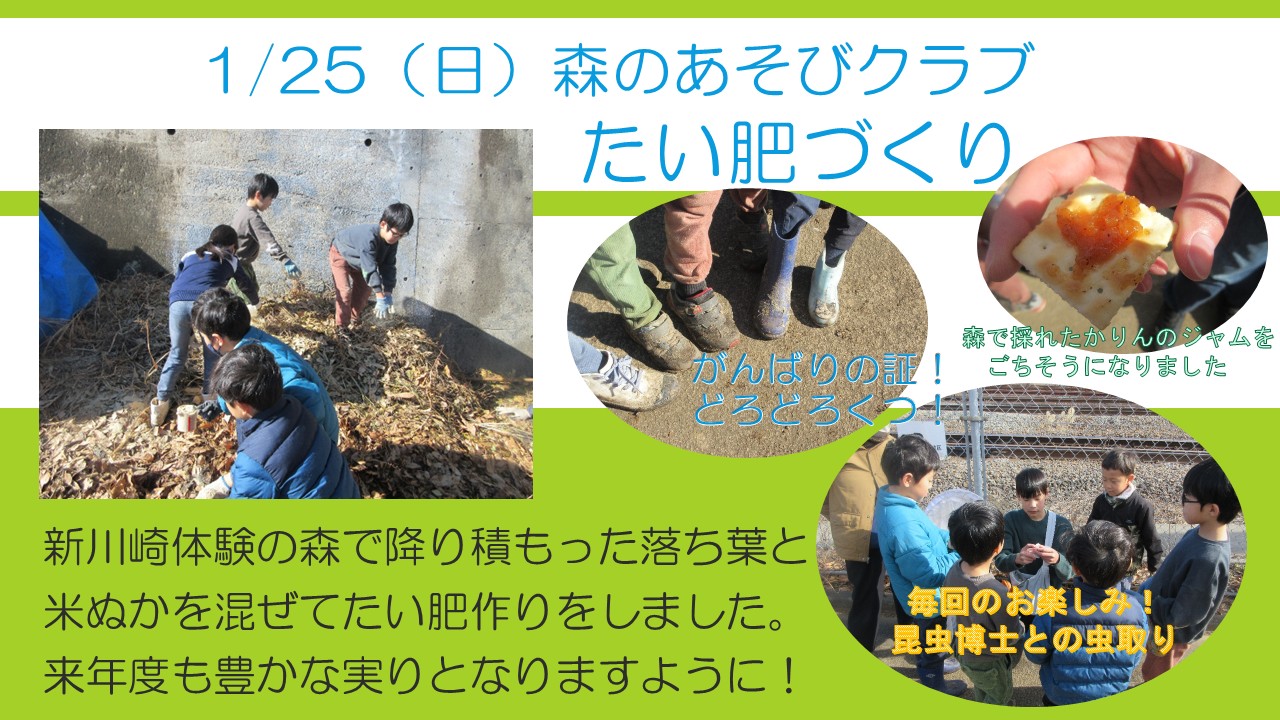 森のあそびクラブたい肥作りの様子