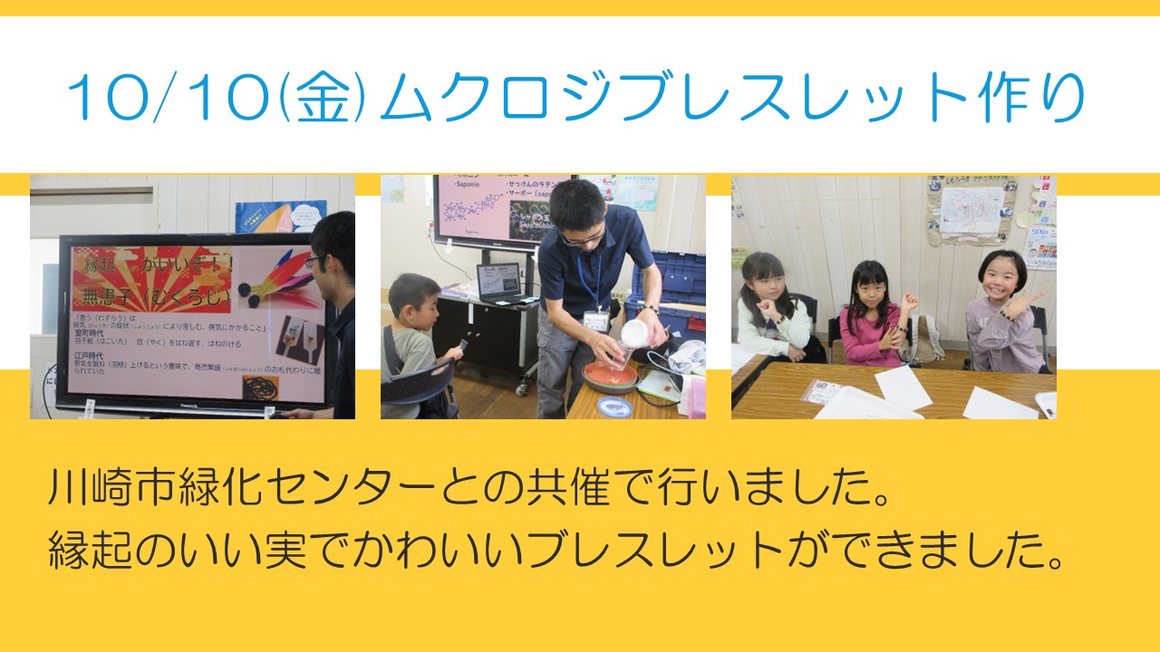 ムクロジブレスレット作り