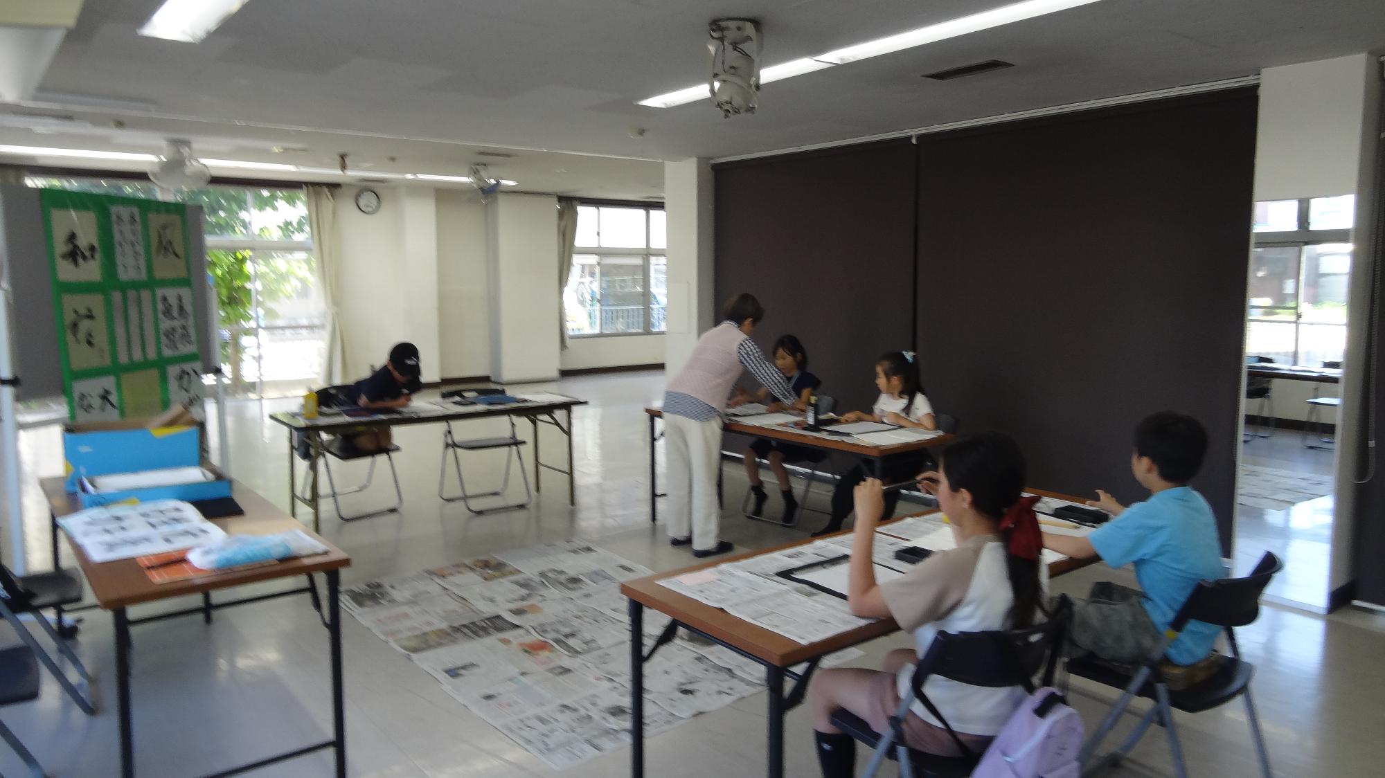 書道の行事開催中