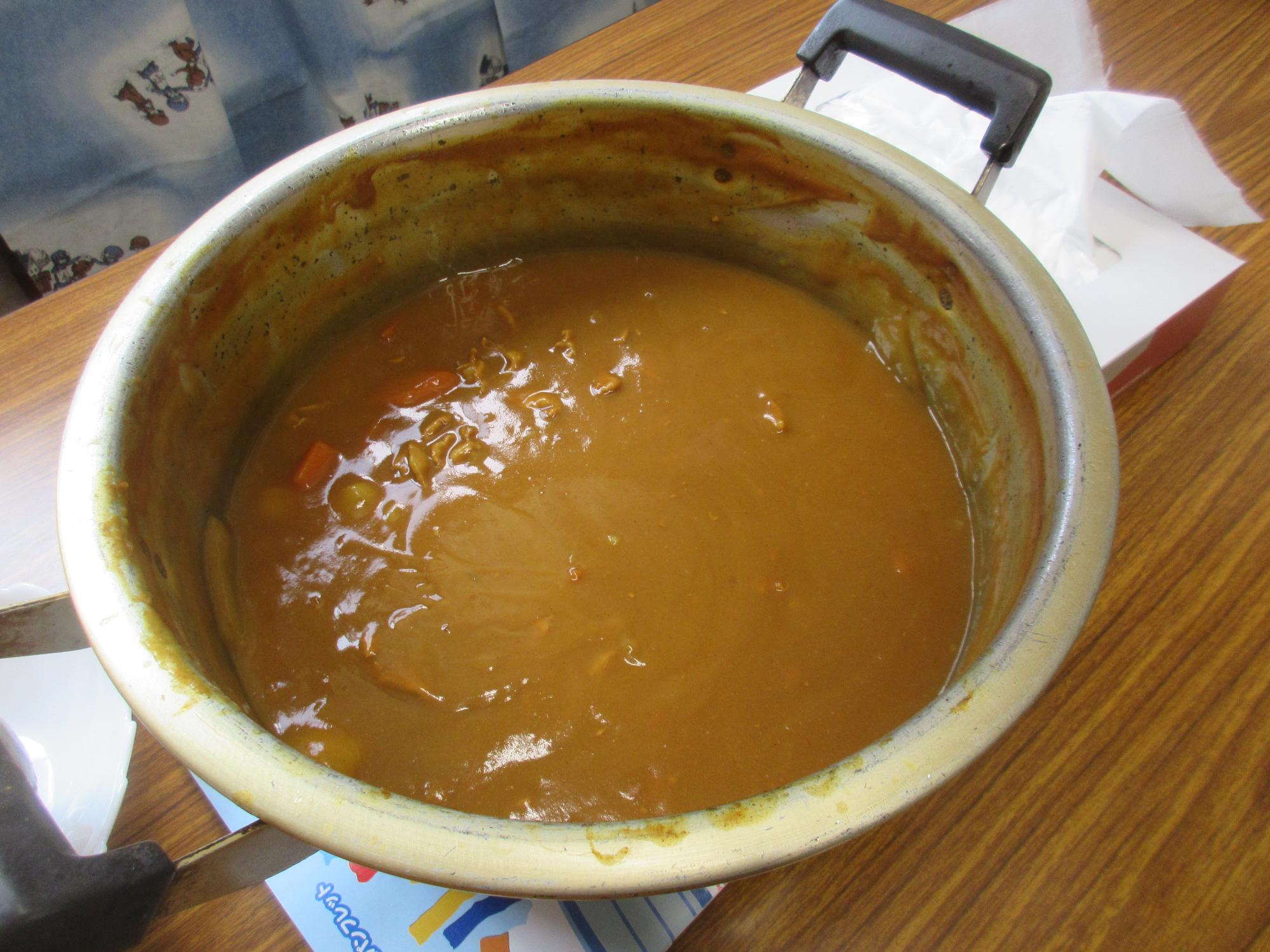 作ったカレーの写真