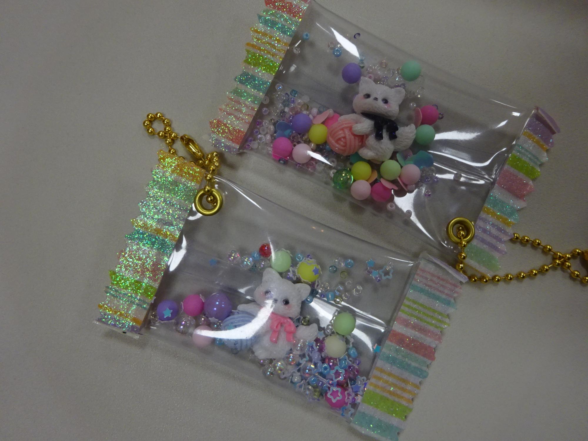 完成したシャカシャカキーホルダー