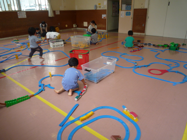 プラレールが大きく繋がった写真