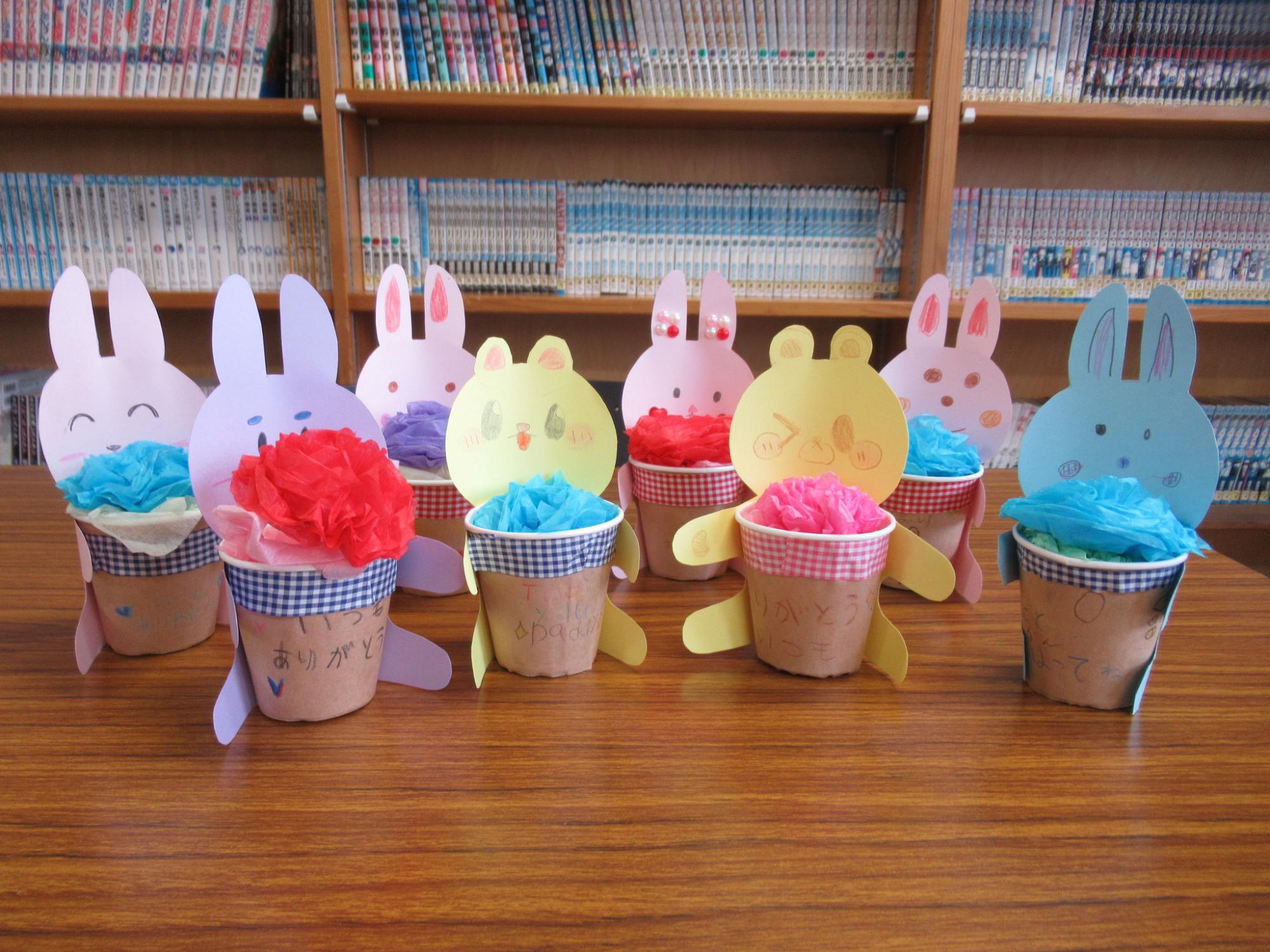 完成した子どもたちの作品の写真