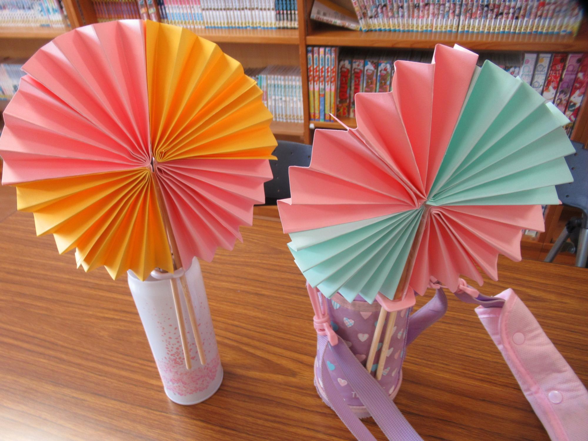 てづくり教室じゃばらうちわ完成品