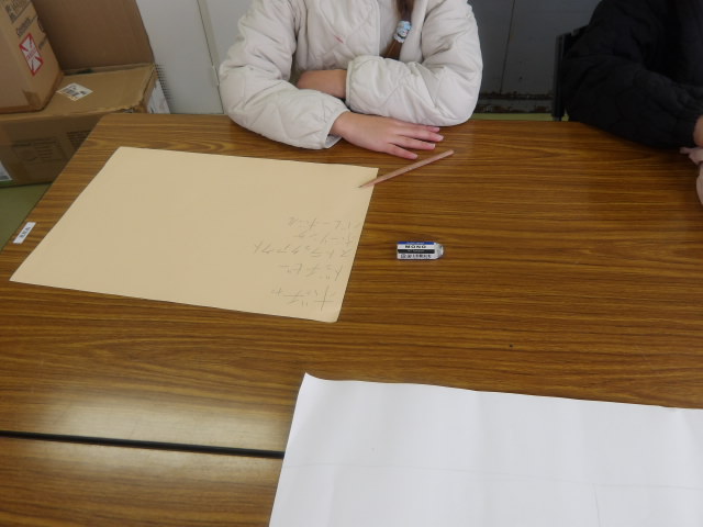 こども文化センターでやりたいスポーツを色紙に書き出した写真