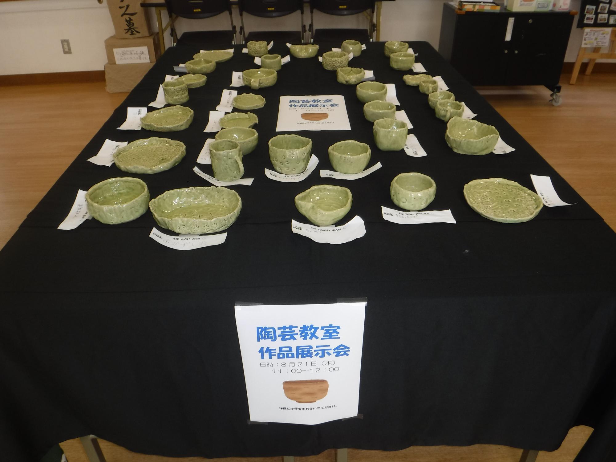 作品展示会の全体の写真