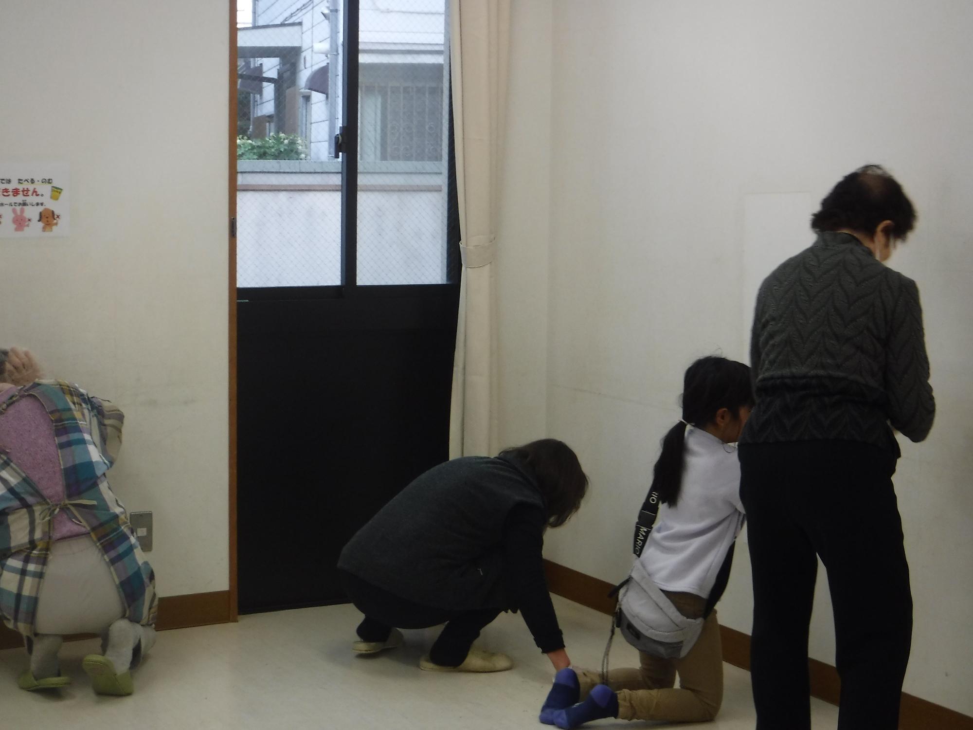 こどもも手伝っているところ