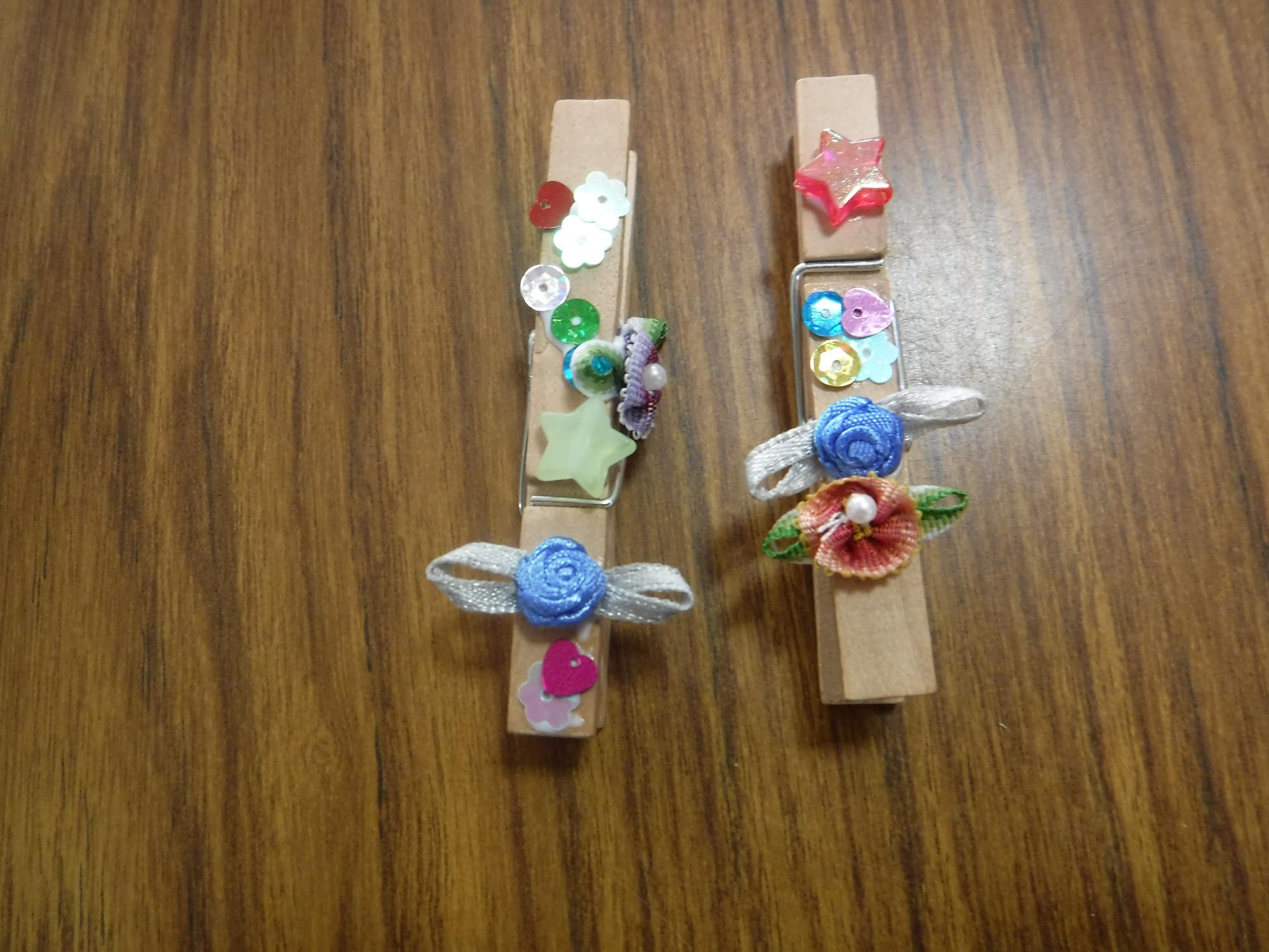 完成したデコクリップの写真