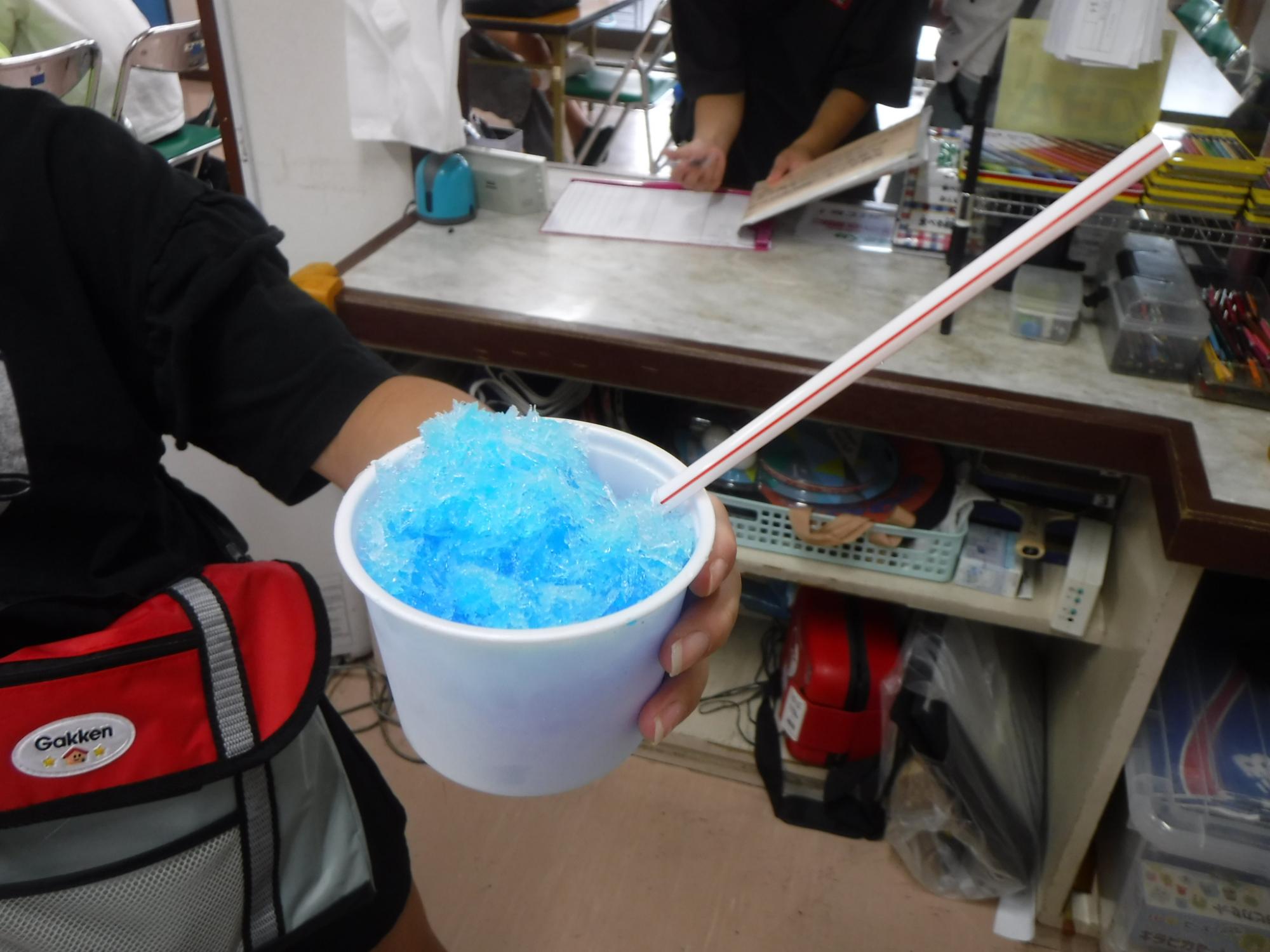 かき氷ブルーハワイの写真