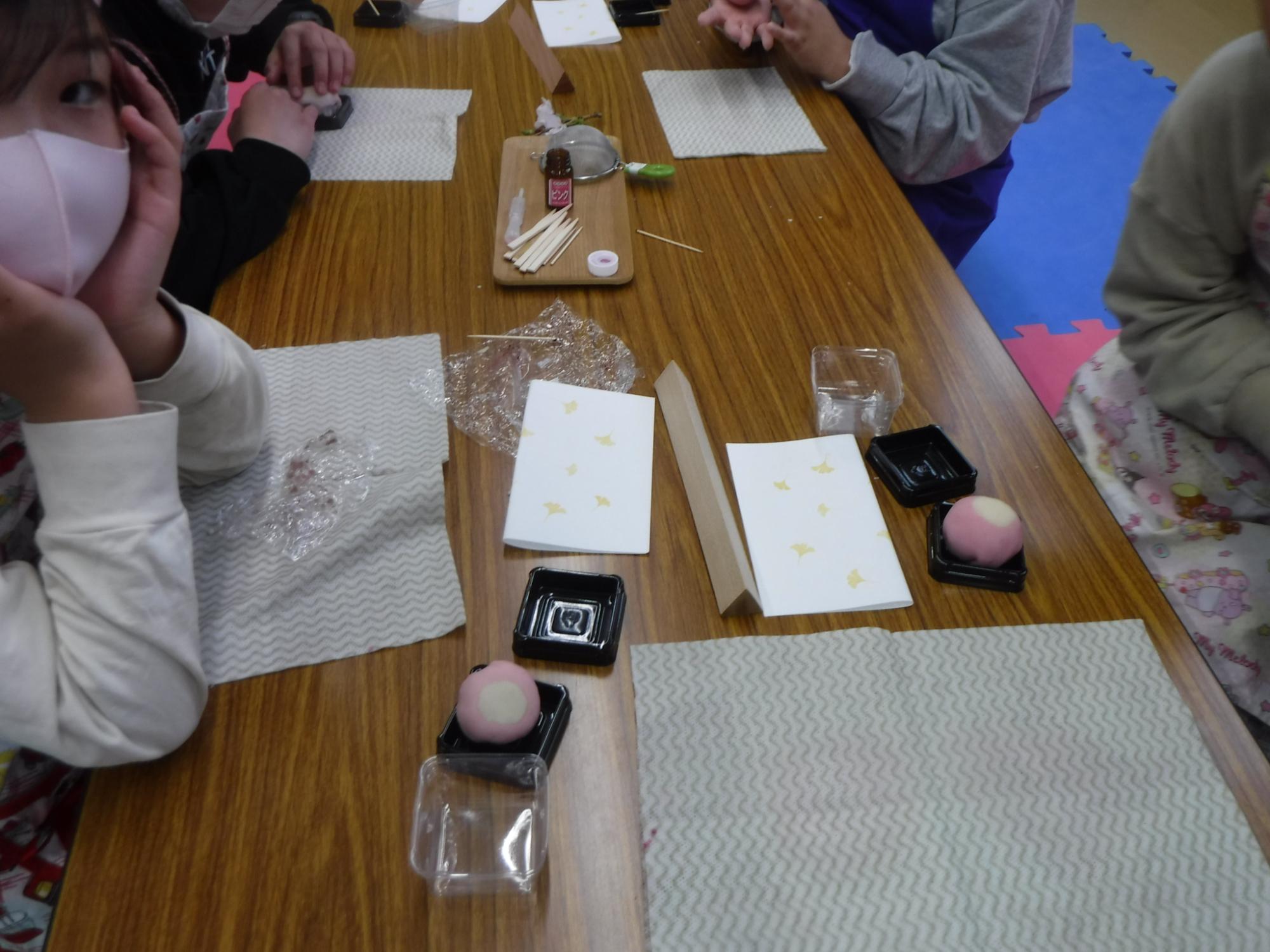 形成した練り切りの写真