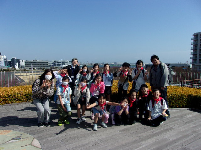 屋上で撮った集合写真