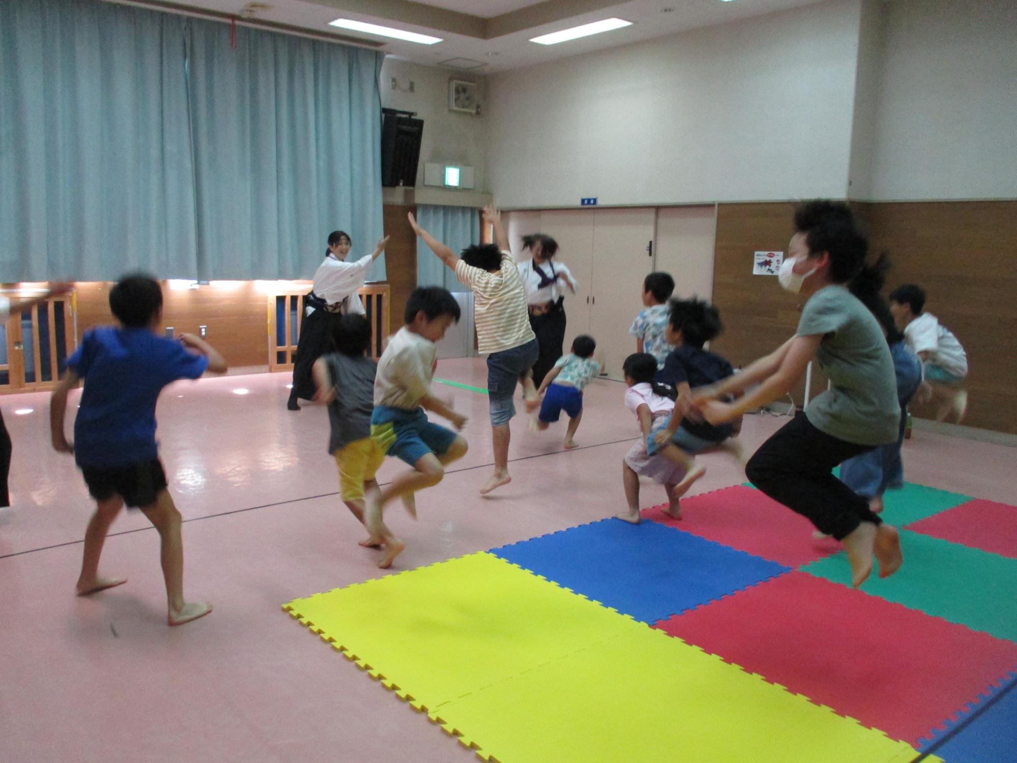 刀で切られたときに避ける練習