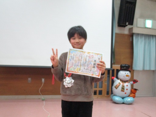 準優勝者の写真