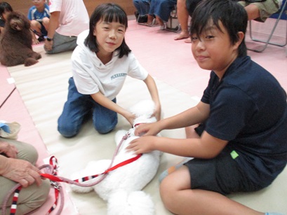 犬とのスリーショット犬との2