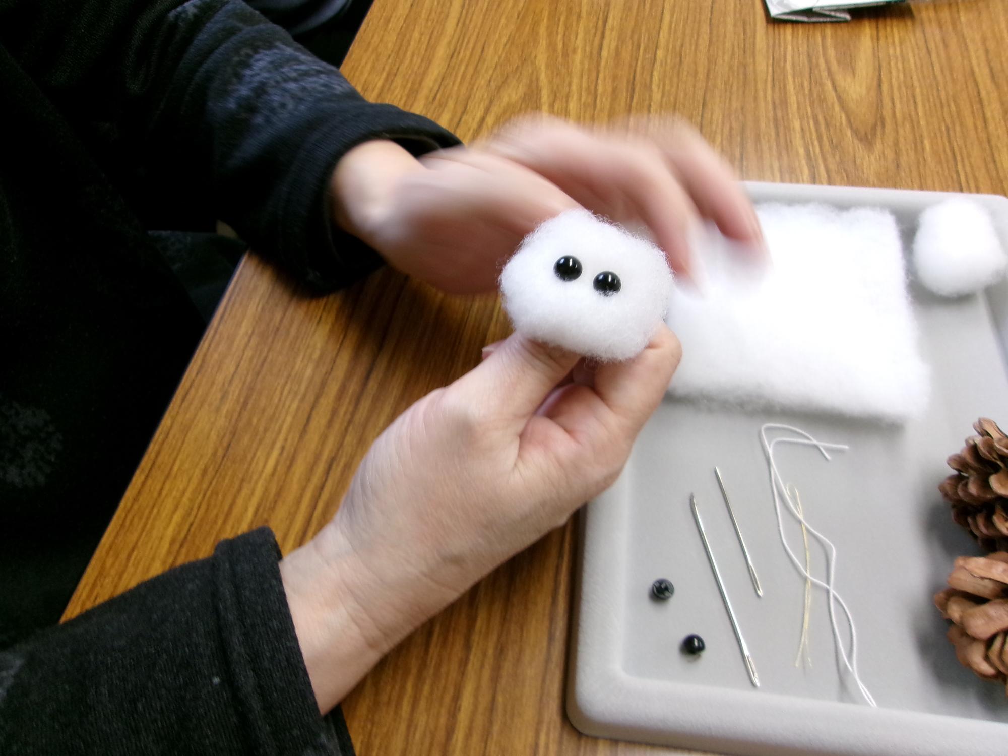 顔の部分を作っている写真