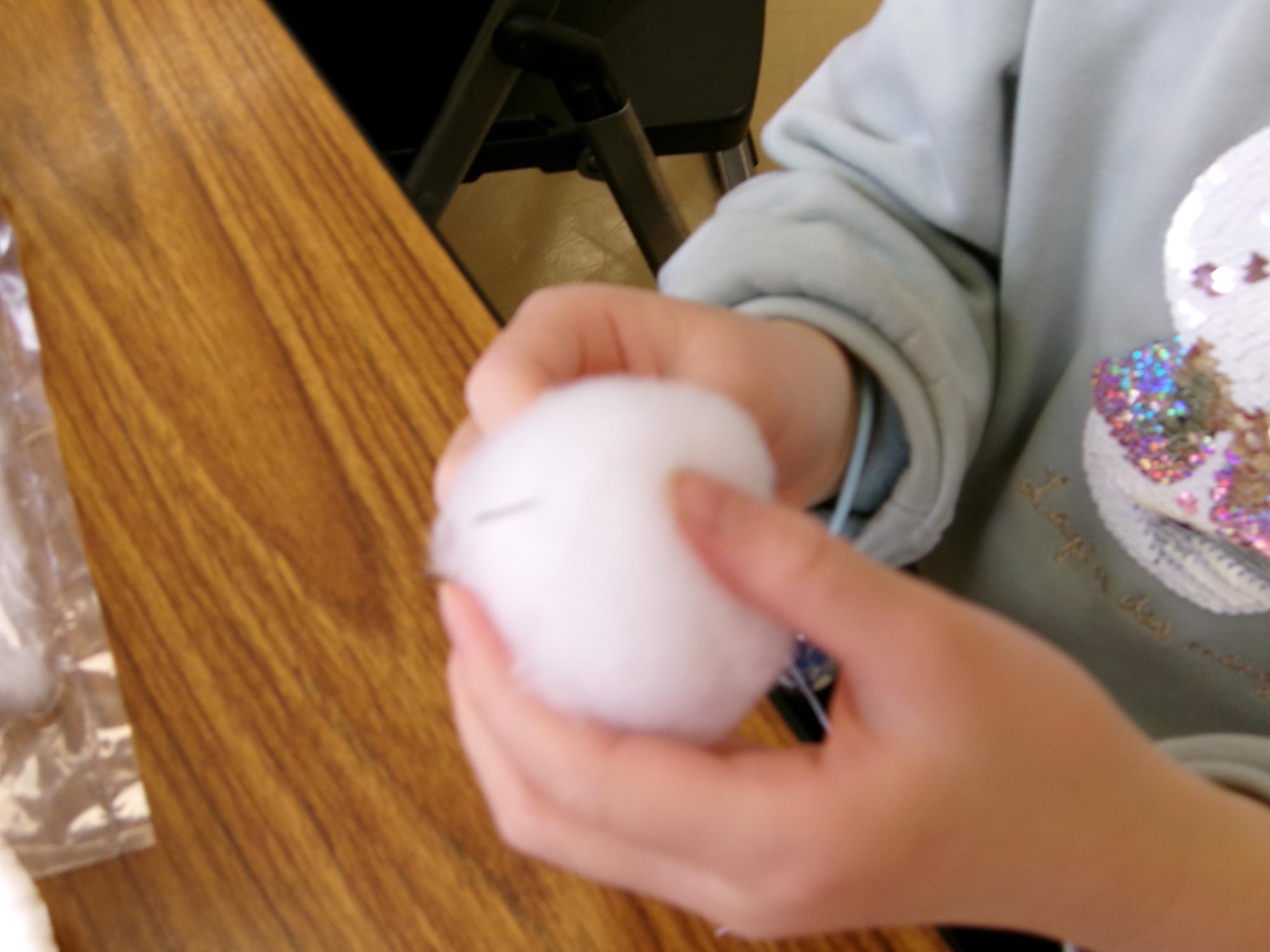 顔の部分を作っている写真