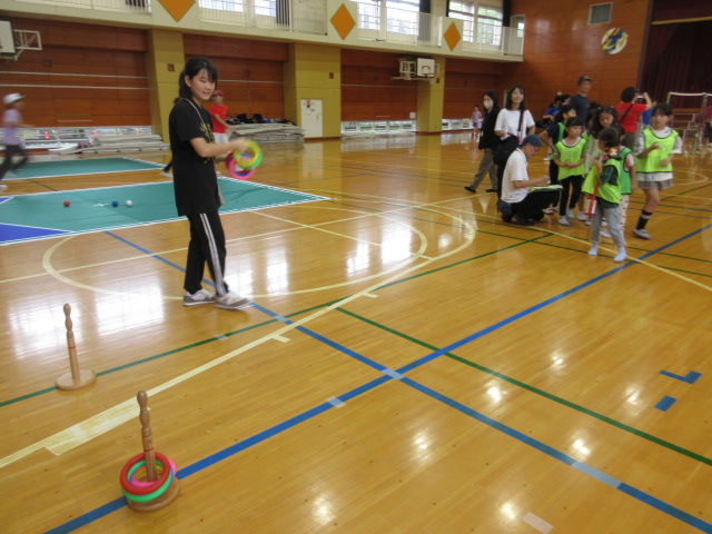 輪投げブースの写真