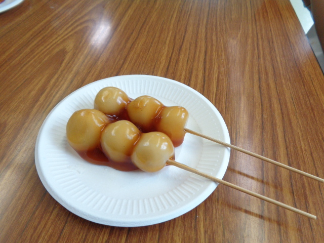 出来上がった団子